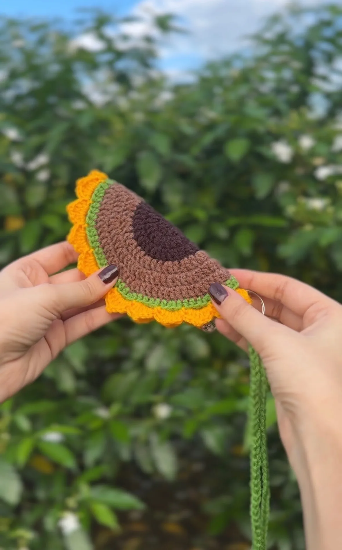 Capa De Óculos Girassol (Com Cordão)