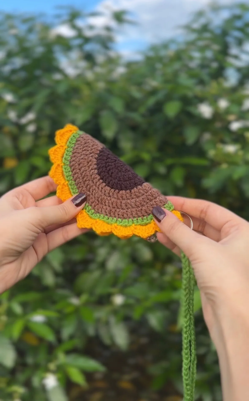 Capa De Óculos Girassol (Com Cordão)